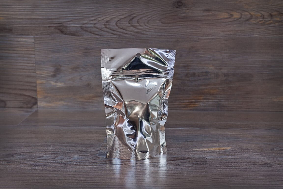 standing pouch silver