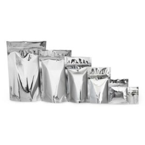 Silver Stand Up Food Pouch Mylar Bags